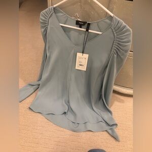 Theory Light Blue Women's Blouse